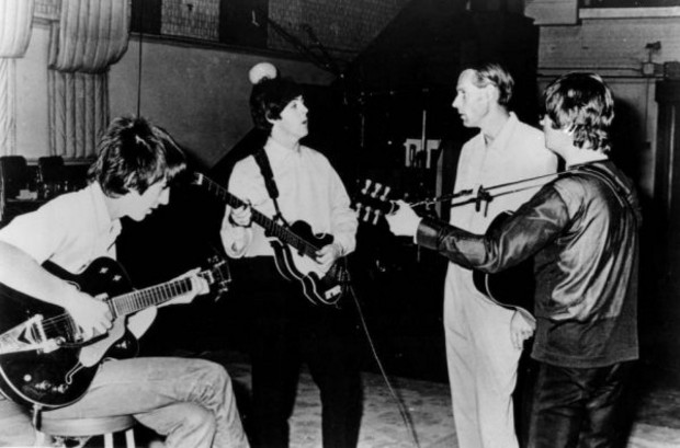 Beatles and George Martin in studio 1966 600x396tn 